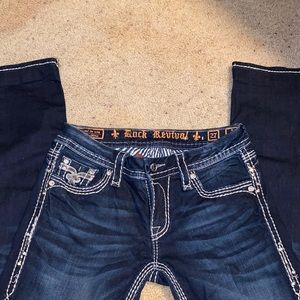 ROCK REVIVAL SEQUIN STRAIGHT LEG JEANS